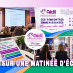 Visuel de remerciement UMOP 2026 présentant une salle de conférence, le stand AIDIL, le programme de l'événement, des espaces d'échanges professionnels et un message de gratitude adressé aux élus et collaborateurs territoriaux.